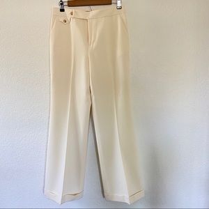 Ralph Lauren Woman’s Ivory Cuffed Dressed Slacks